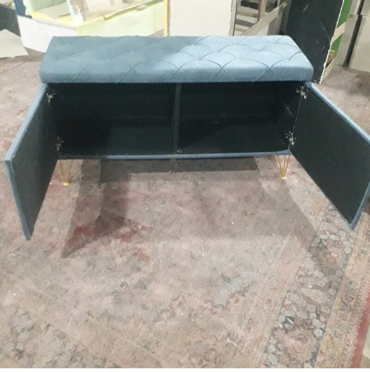 پاف جاکفش سه نفره پایه فلزی