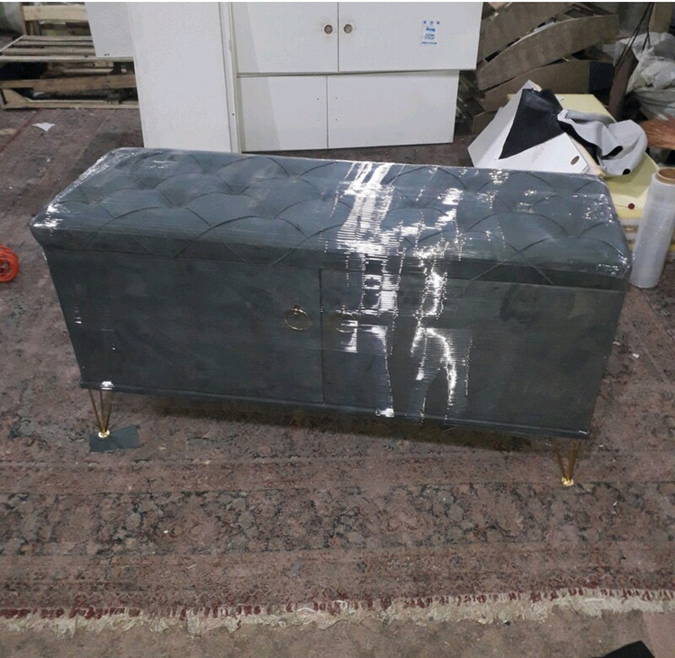 پاف جاکفش سه نفره پایه فلزی