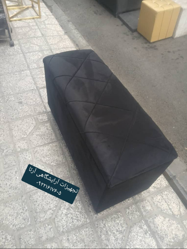 پاف باکسدار دونفره ابعاد ۱۰۰×۴۰ روکش پارچه